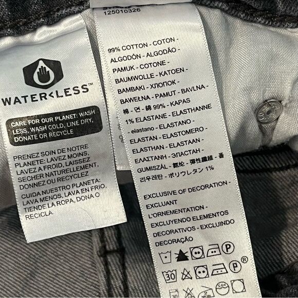 Women's Levi's 501 Charcoal Black Denim Cutoff Shorts - Picture 10 of 15